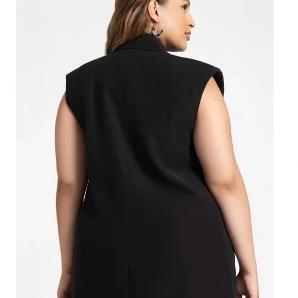 NWT Eloquii Longline Double Breasted Blazer Vest - Picture 3 of 8